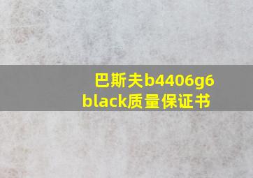 巴斯夫b4406g6 black质量保证书